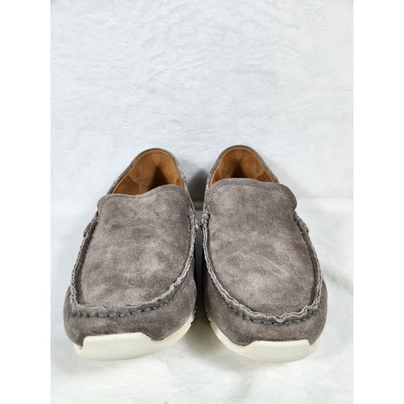NWOB Men Size 12 OluKai Ka'a Loafer Slip on Shoes Grey Suede Leather - Picture 7 of 11